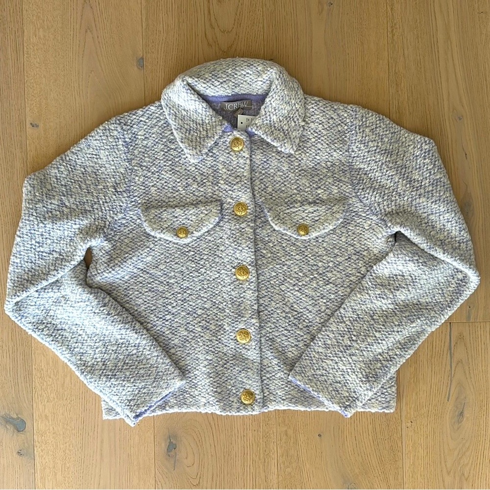 J. Crew Collared lady jacket in wool bouclé